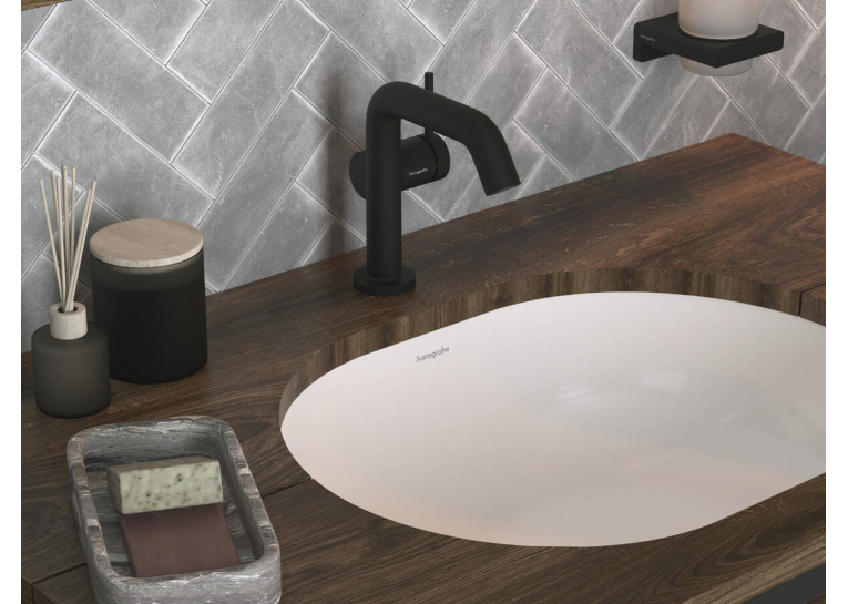 Змішувач Hansgrohe Tecturis S 110 Fine CoolStart  для умивальника без донного клапана, Matt Black (73321670)
