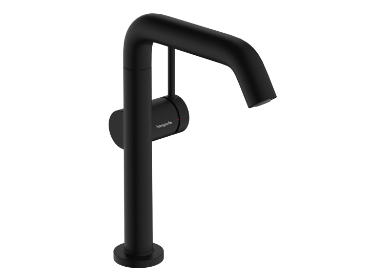 Змішувач для умивальника, поворотний вилив, Hansgrohe Tecturis S 210 Fine CoolStart  Matt Black (73360670)