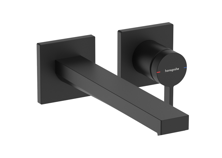 Смеситель Hansgrohe Tecturis E 225 для умывальника из стены, Matt Black (73051670)