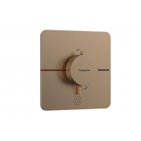 Термостат скрытого монтажа Hansgrohe ShowerSelect Comfort Q HighFlow на 1 функцию, Brushed Bronze 15589140