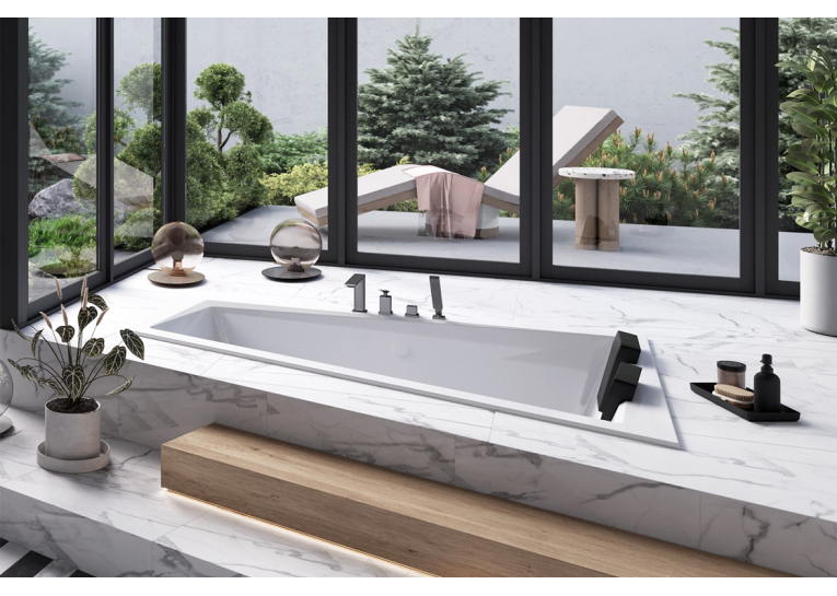 Ванна акриловая Besco INTIMA DUO SLIM 180х125 Правая (соло), без ног #WAID-180-SP