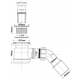 Сифон для поддона McALPINE HC26-CP