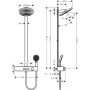 Душевая система Hansgrohe Pulsify Showerpipe 260 2jet 400 EcoSmart, Matt Black (24241670)