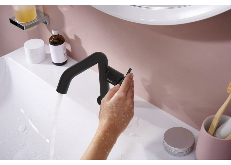 Смеситель Hansgrohe Tecturis S 110 Fine CoolStart для умывальника, Matt Black (73320670) (Повреждённая упаковка)