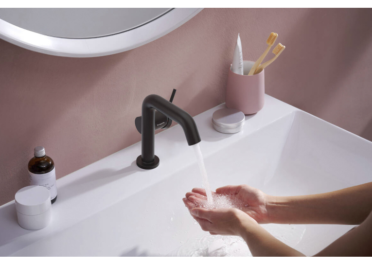 Смеситель Hansgrohe Tecturis S 110 Fine CoolStart для умывальника, Matt Black (73320670) (Повреждённая упаковка)