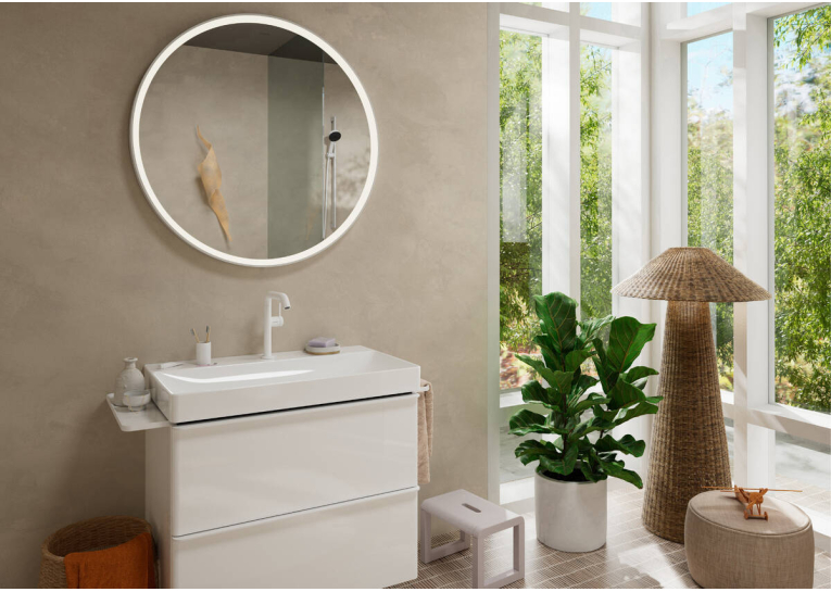 Змішувач для умивальника, поворотний вилив, Hansgrohe Tecturis S 210 Fine CoolStart Matt White (73360700)