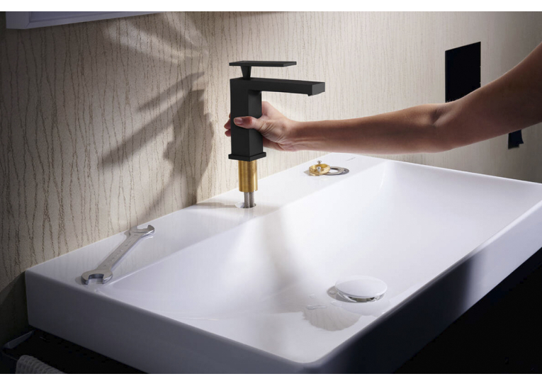 Змішувач Hansgrohe Tecturis E 110 для умивальника, Matt Black (73010670)