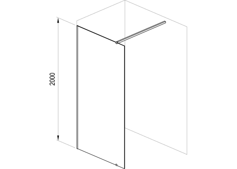 Душова стінка Ravak Walk In Wall-160 полір. алюм., Transp.GW9WS0C00Z1