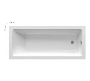 акрилова прямокутна ванна Ravak 10° Slim 170x75 CA71300000