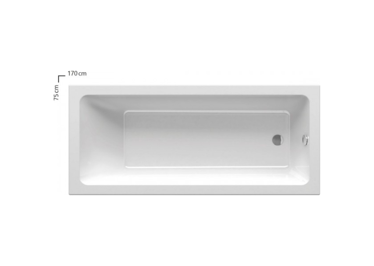 акрилова прямокутна ванна Ravak 10° Slim 170x75 CA71300000