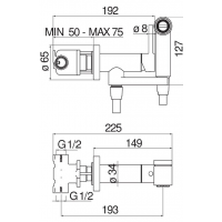 Комплект гигиенического душа NOBILI Sanitary Fittings Red Canyon PVD (AV00600RCP)