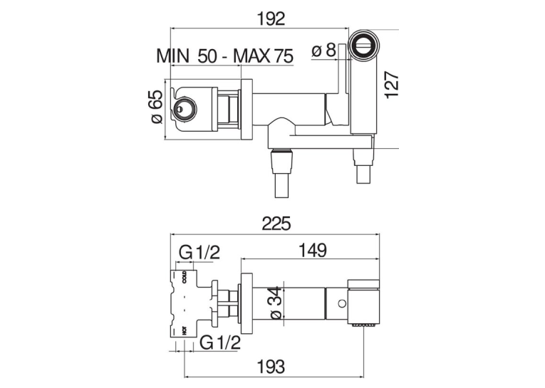 Комплект гігієнічного душу NOBILI Sanitary Fittings Red Canyon PVD (AV00600RCP)