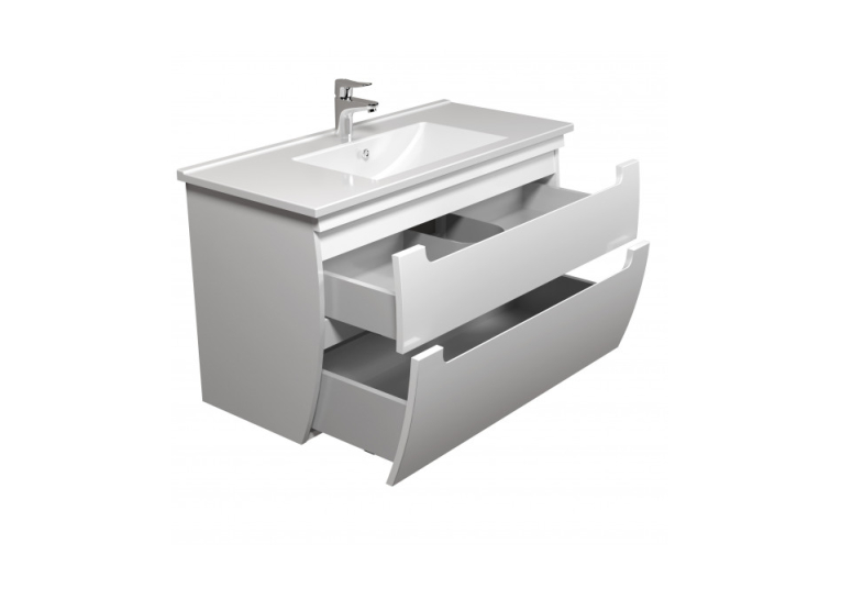 Підвісна Тумба у ванну Мойдодир Trend 100-A з Creavit умивальником SU-100 00-00004175