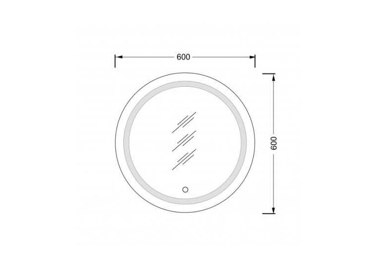 Дзеркало з LED підсвіткою Мойдодир Sunny 60x60 з сенсором 00-0006242