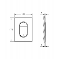 Панель смыва для скрытого бачка GROHE Arena Cosmopolitan S (37624P00)