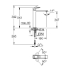 Одноважільний змішувач для раковини XL-Size Grohe Eurocube 23406DC0