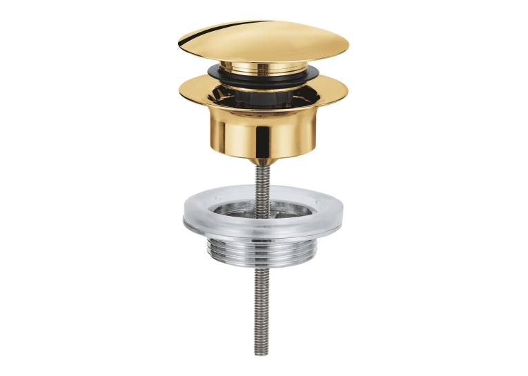 Донный клапан (клик-клак) Grohe 65807GL0 Сливной гарнитур с функцией закрытия-открытия Золото