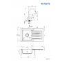 Набір для кухні Deante Zorba, гранітна мийка ZQZ_7113 + зміш. BEN_762M, пісок ZQZV7113
