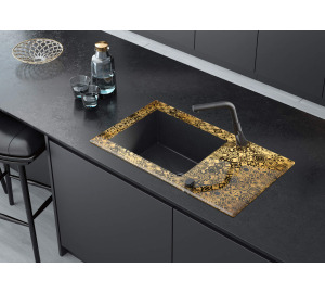 Смеситель для кухни Deante Silia, вытяжной, черный BQS_N73M