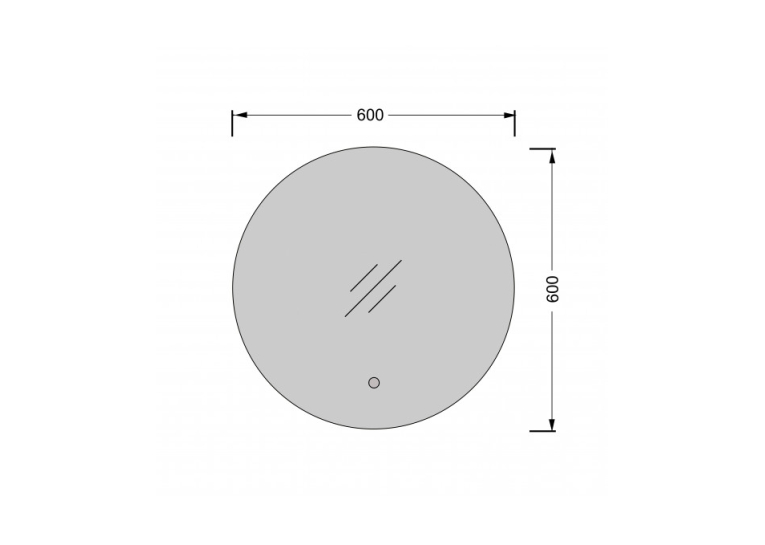 Дзеркало з LED підсвіткою Мойдодир Eclipse 60x60 S з сенсором 00-0006562