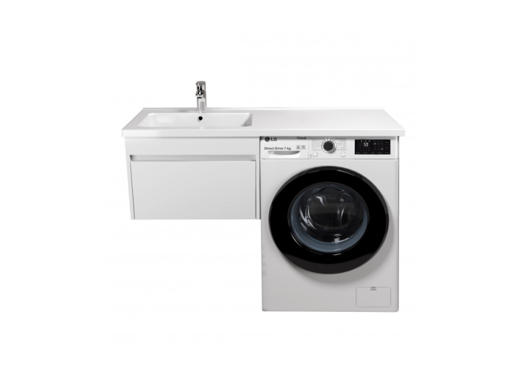 Тумба Мойдодир Wing 60-А-W з умивальником Rodeo 120 L з крилом над пралкою Підвісна 00-0008340