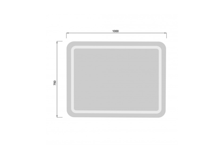Дзеркало Мойдодир Палермо 100х75 / 75x100 з LED-підсвіткою 00-00004160