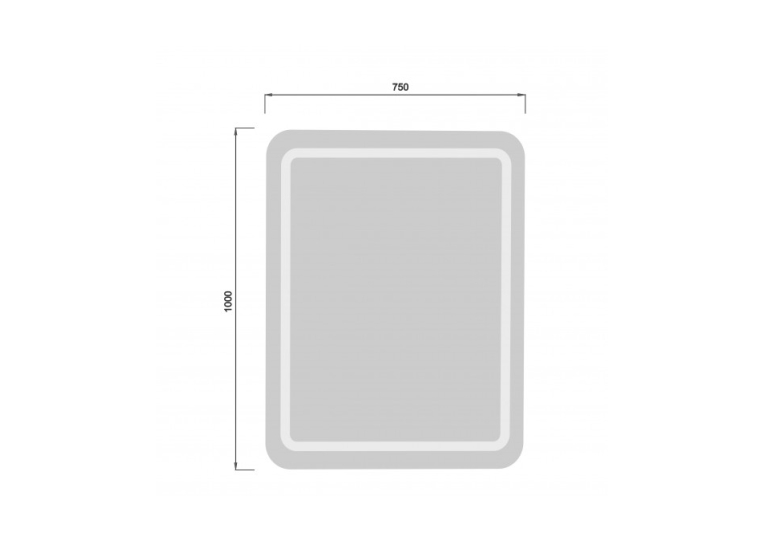 Дзеркало Мойдодир Палермо 100х75 / 75x100 з LED-підсвіткою 00-00004160