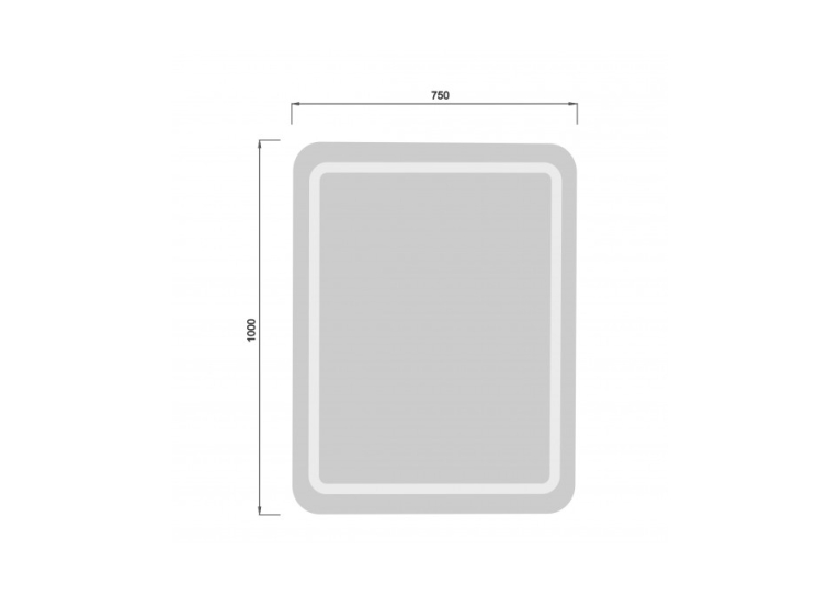 Зеркало Мойдодыр Палермо 100х75/75x100 с LED-подсветкой 00-00004160