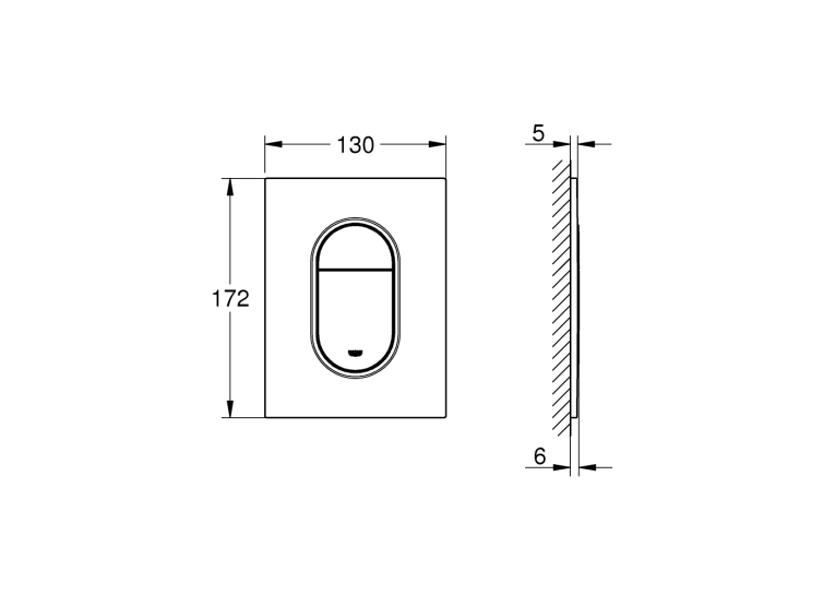 Панель змиву для прихованого бачка GROHE Arena Cosmopolitan S (37624000)