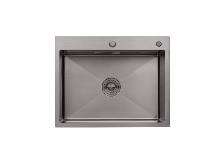 Кухонна мийка Kroner KRP Schwarze - 6350HM PVD (3.0/1.0 мм) CV031453