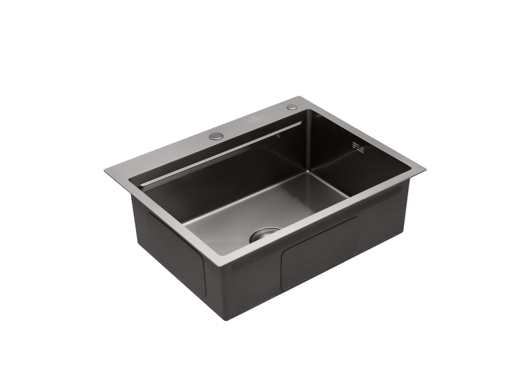 Кухонна мийка Kroner KRP Schwarze - 6350HM PVD (3.0/1.0 мм) CV031453