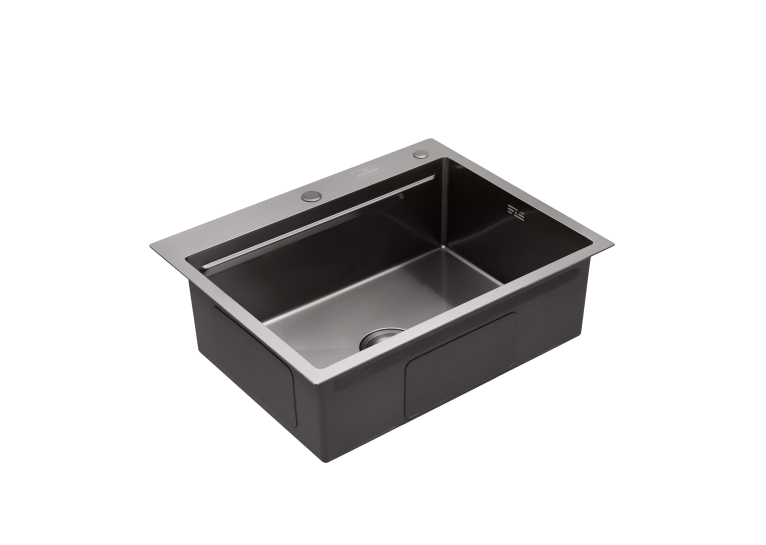Кухонна мийка Kroner KRP Schwarze - 6350HM PVD (3.0/1.0 мм) CV031453