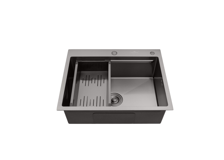 Кухонна мийка Kroner KRP Schwarze - 6350HM PVD (3.0/1.0 мм) CV031453