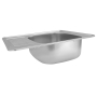 Кухонна мийка Kroner KRP Satin - 5848 (0.8 мм) CV022777