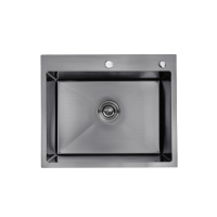 Кухонна мийка Kroner KRP Schwarze - 6050HM PVD (3.0/1.0 мм) CV025260