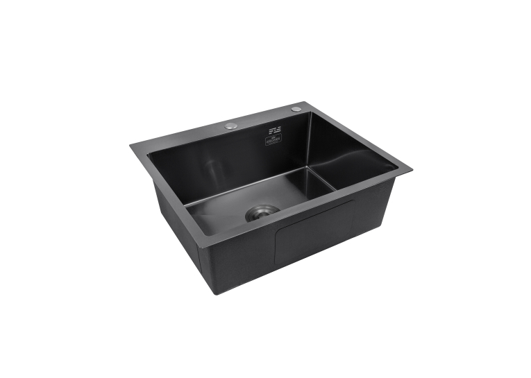 Кухонна мийка Kroner KRP Schwarze - 6050HM PVD (3.0/1.0 мм) CV025260