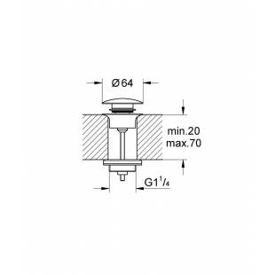 Донный клапан (клик-клак) Grohe 65807GN0