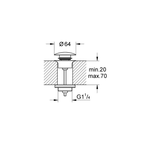 Донний клапан (клік-клак) Grohe 65807GN0 Золото матове