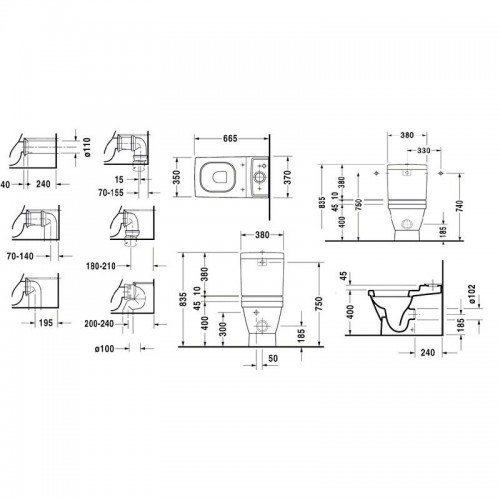Унитаз напольный Duravit 2nd Floor 2106090000