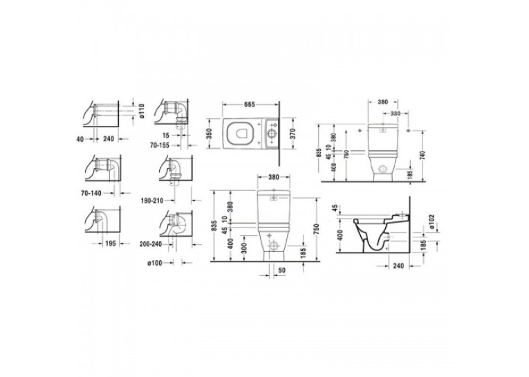 Унитаз напольный Duravit 2nd Floor 2106090000