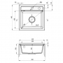 Мийка кухонна Deante Zorba, граніт, квадрат, без крила ZQZ_S103