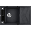 Мийка кухонна Deante Magnetic, граніт, прямокутник, з крилом, 820х500х219мм, чаша - 1, накладна, металічний графіт ZRM_G113