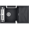 Мийка кухонна Deante Magnetic, граніт, прямокутник, з крилом, 820х500х219мм, чаша - 1, накладна, металічний графіт ZRM_G113