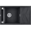 Мийка кухонна Deante Magnetic, граніт, прямокутник, з крилом, 820х500х219мм, чаша - 1, накладна, металічний графіт ZRM_G113