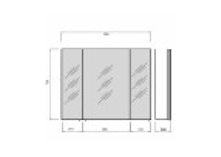 Дзеркальна галерея Мойдодир Sunny 60x60 Oskar ЗШ-90 з LED-підсвіткою 00-0008250