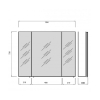 Дзеркальна галерея Мойдодир Sunny 60x60 Oskar ЗШ-90 з LED-підсвіткою 00-0008250