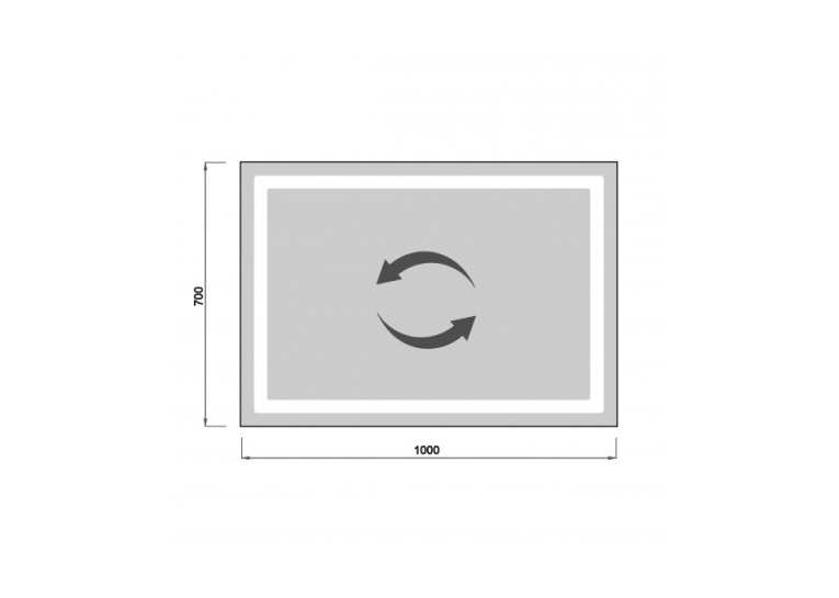 Дзеркало Мойдодир Olive 100х70 / 70х100 з LED-підсвіткою 00-0008428