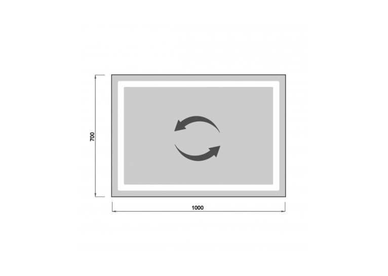 Дзеркало Мойдодир Olive 100х70 / 70х100 з LED-підсвіткою 00-0008428