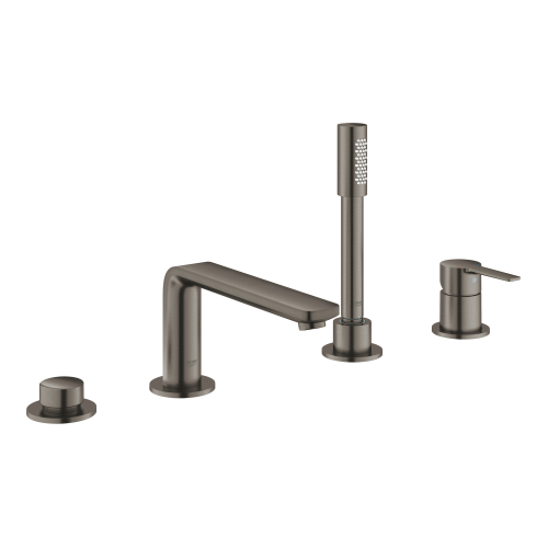 Одноважільний змішувач Grohe Lineare для ванни на 4 отвори (Grafit) 19577AL1
