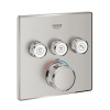 Смеситель-термостат скрытого монтажа с 3 кнопками управления Grohe Grohtherm SmartControl 29126DC0 Сталь
